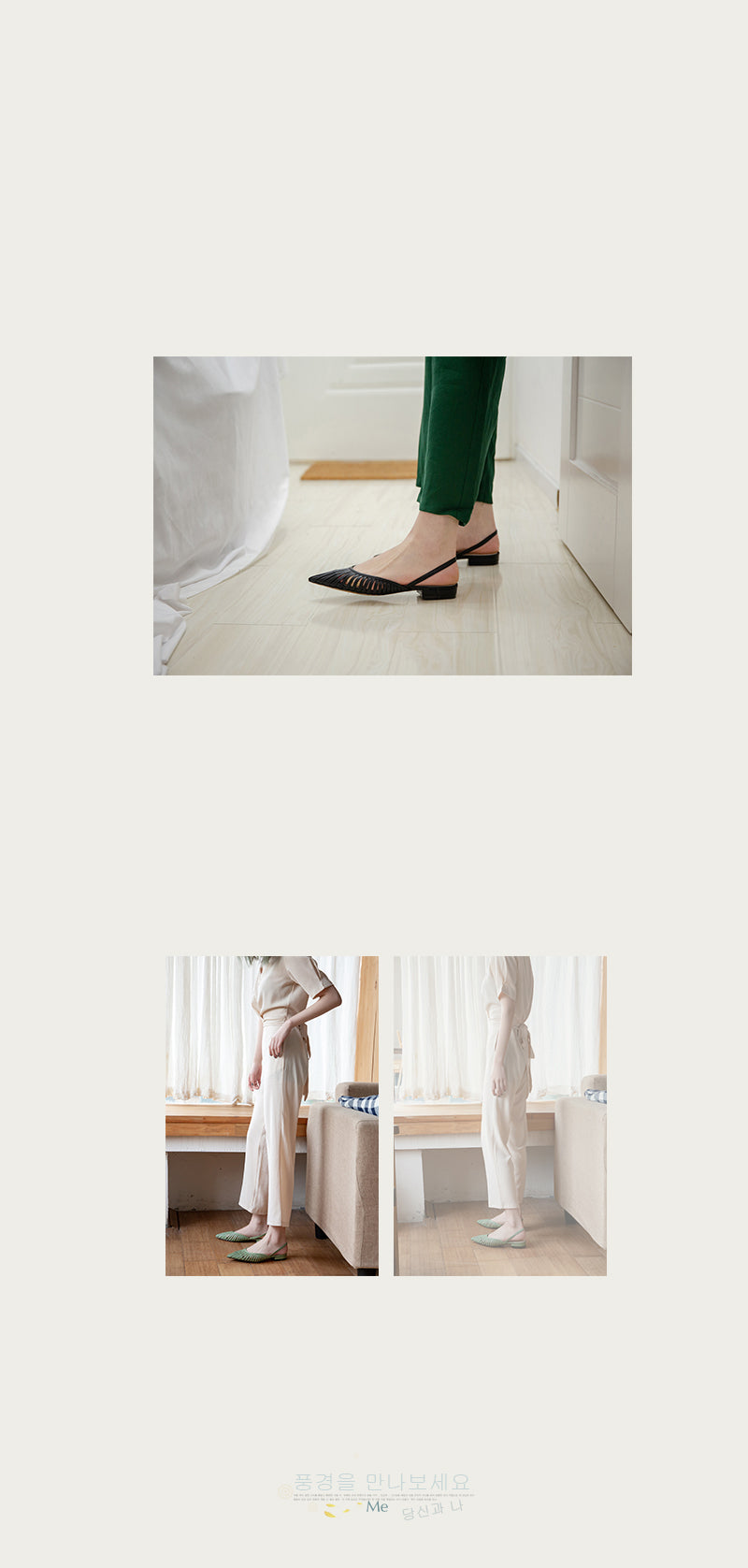 Karin Luna Bestseller Spot Goods French Retro Style Thin Strap Flat Heel Closed Toe Slippers