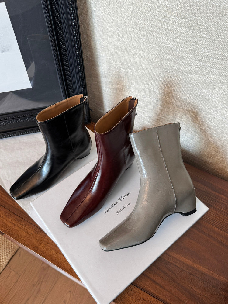 Karin Luna Basic Versatile  Square toe Hot-selling Short Boots
