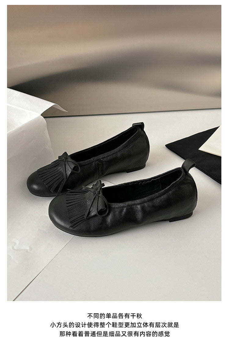 Karin Luna In Stock Spot Goods   Tassel Round Toe Hidden Wedge Mary Jane Shoes