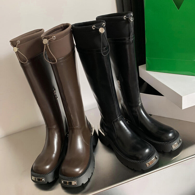 Karin Luna High Volume Bestseller  Comes with data plan included Front Metal Patch Drawstring design Full Cowhide Long Boots