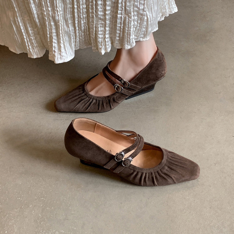 Karin Luna Full Leather Inside and Out Popular Element Amber Heel Elegant French Style Single Shoes