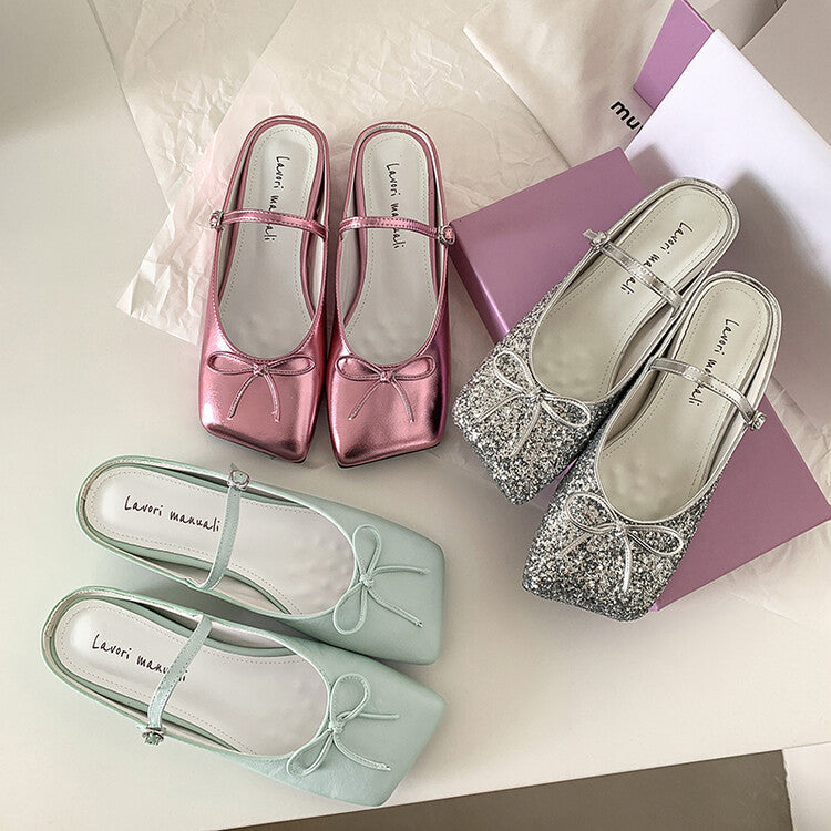 Karin Luna Hot-Selling Derivative Edition~Comes with data plan included Must-have Butterfly Knot Closed-Toe Height-Increasing Slippers