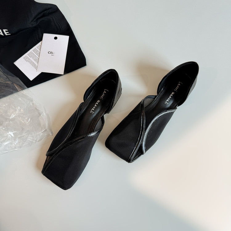 Karin Luna In Stock Spot Goods  Square Toe Mesh Sandals