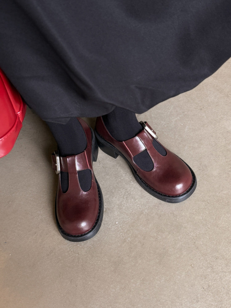 Karin Luna In Stock Spot Goods round Head t Round Toe British Style Single Shoes