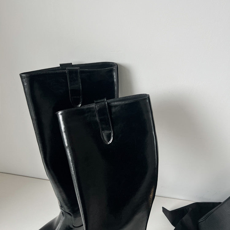 Karin Luna In Stock In Stock Classic Slip-On Straight Long Boots