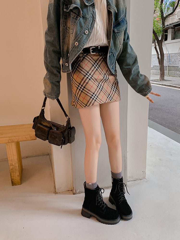 Karin Luna In Stock Casual style thin strap round toe suede ankle boots