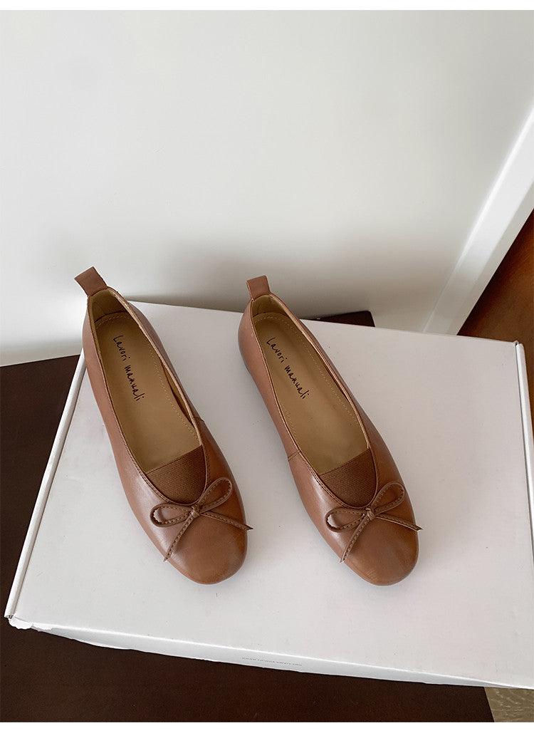 Karin Luna Full Layer Inside and Out~Basic Versatile Bow Hidden Heel Shoes