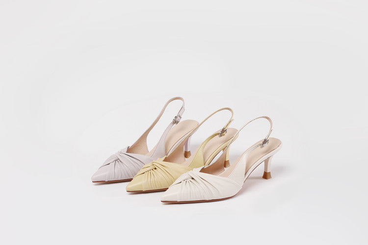 Karin Luna In Stock In Stock  Exquisite Pointed Toe Backless Closed-Toe Stiletto Sandals