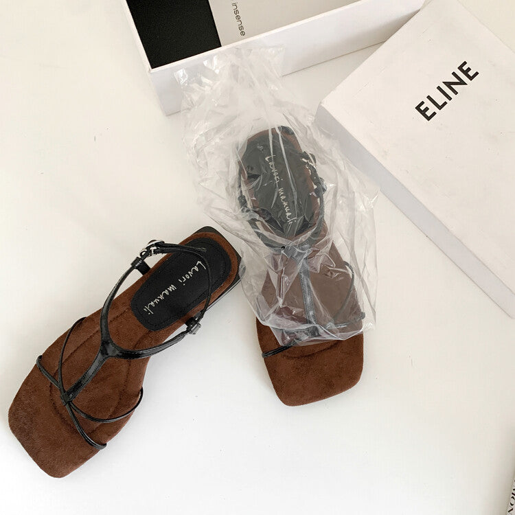 Karin Luna Hot Item Hot Item  Comes with data plan included  Comfortable to wear without tiring the feet Square Toe Cross Strap Sandals