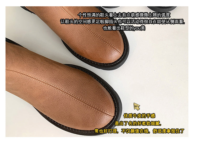 Karin Luna In Stock Versatile Round Toe Chunky Heel Ankle Boots