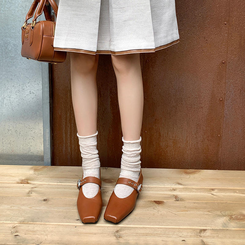Karin Luna In Stock Spot Goods  Square Toe Internal Height Increase Detachable Bowknot
