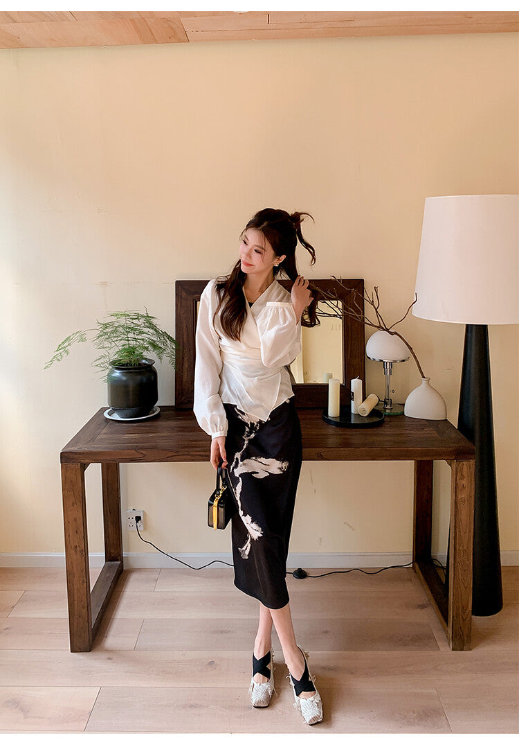Karin Luna Chinese Pop is the Top Flow~ Orchid Pavilion Preface  New Chinese Style National Aesthetics Retro Cross Strap Mary Jane Shoes