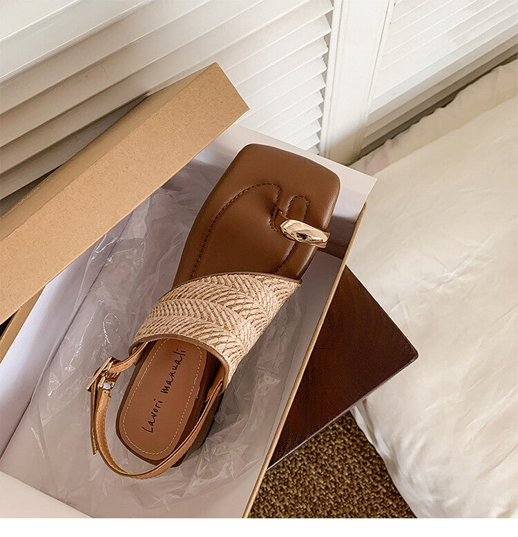 Karin Luna Hot Item Hot Item Spot Goods Featured Bestsellers Holiday Style Woven Sofa Sandals