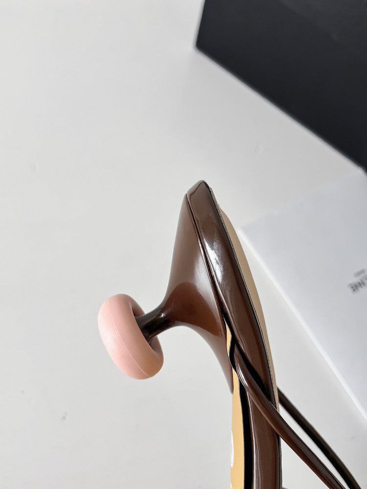 Karin Luna In Stock In Stock  In Stock Round Toe Cross Hollow Round Toe Stiletto Slippers