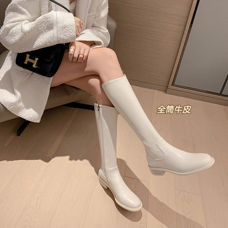 Karin Luna Internet Celebrity Photo  Best-selling in stock Full Leather Basic Long Boots  Winter Essential Combat Boots