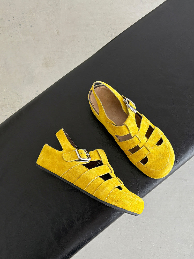 Karin Luna Full Layer Inside and Out~Basic Versatile Perforated Round Toe Birkenstock Shoes