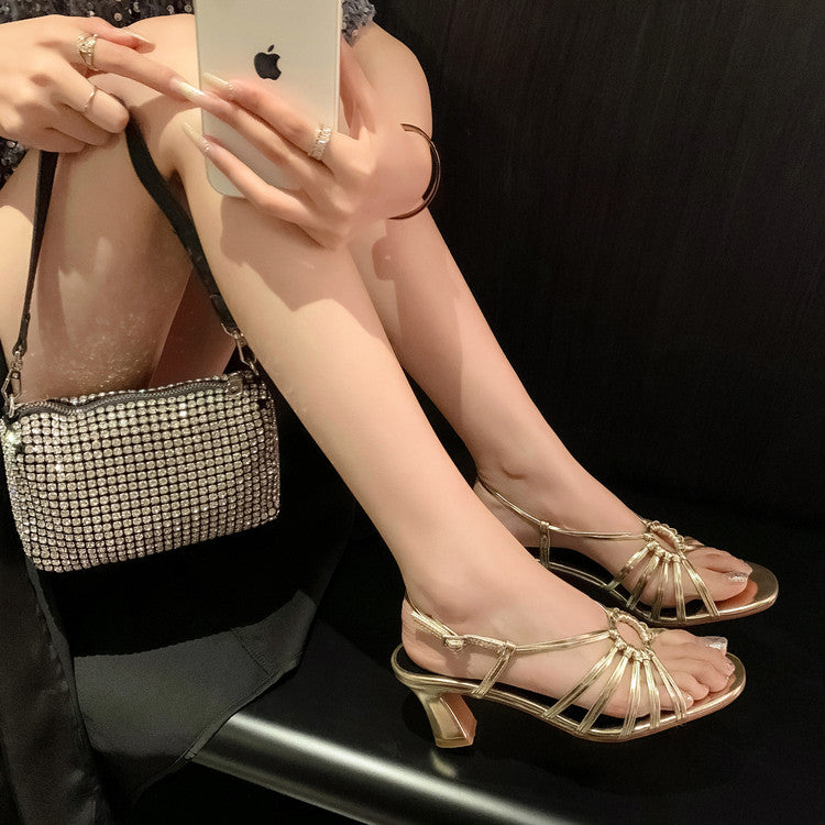 Karin Luna In Stock In Stock  Always in stock Classic French Style Open Toe High Heel Sandals