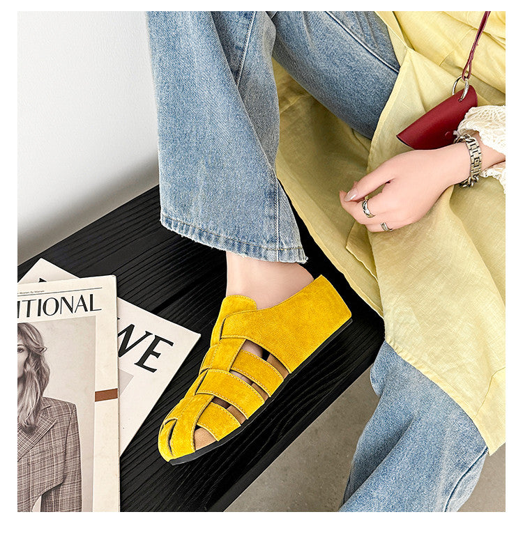 Karin Luna Full Layer Inside and Out~Basic Versatile Perforated Round Toe Birkenstock Slippers