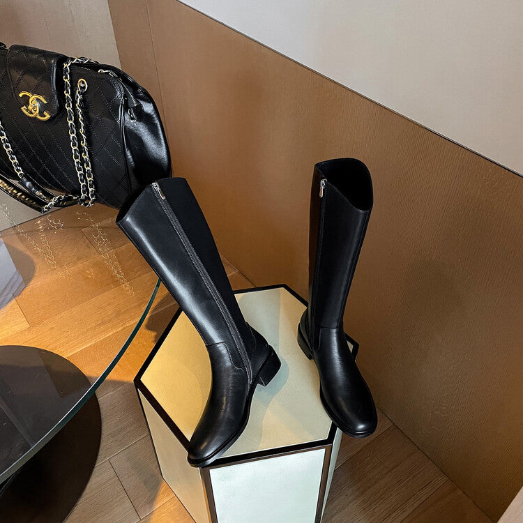 Karin Luna In Stock  Cowhide Niche Versatile Style Knight Boots