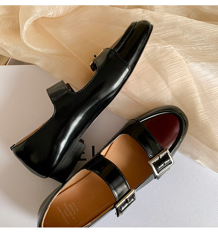 Karin Luna In Stock Spot Goods One-Strap Height-Increasing Belt Buckle Single Shoes