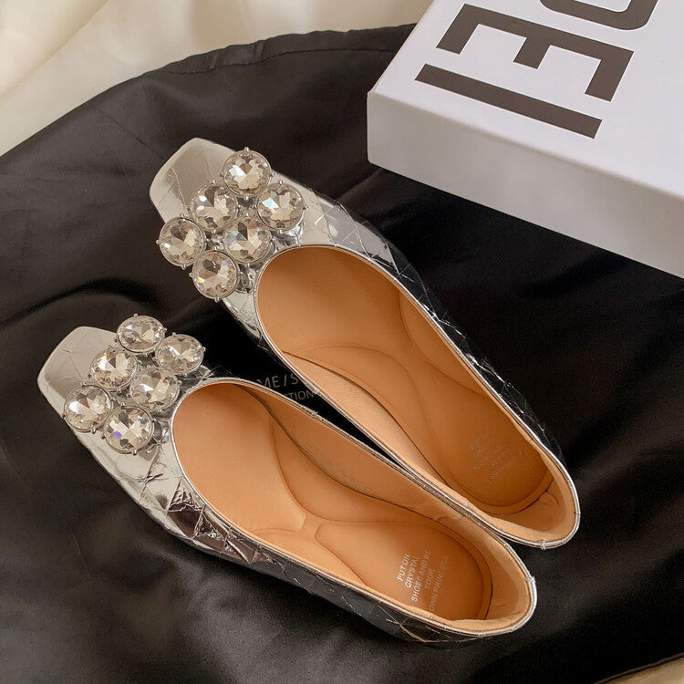 Karin Luna High Quality Low Price ！Hot-selling Fasteners Full leather inside and out Trendy Plaid Fabric Super Beautiful Flat Cowhide Shoes