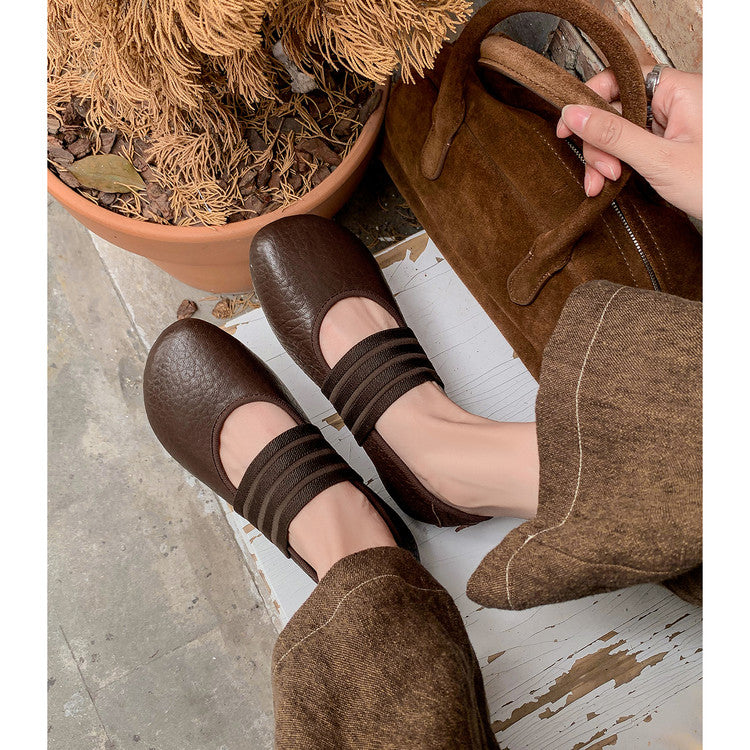 Karin Luna Full Layer Inside and Out~Basic Versatile Hidden Heel Granny Flats