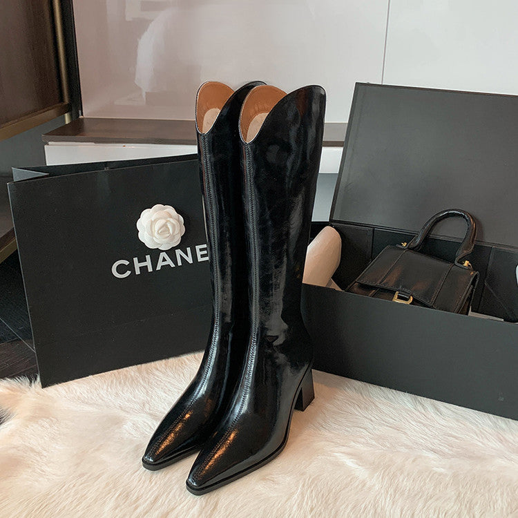 Karin Luna In Stock  Temperament Style v High Heel Long Boots