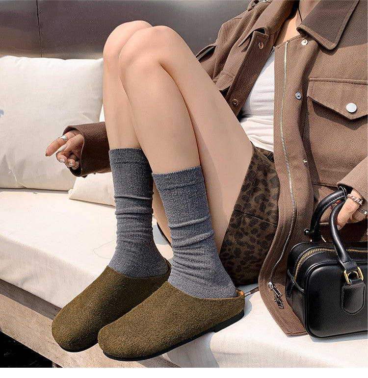 Karin Luna Full Layer Inside and Out~Spot Goods Spot Goods Basic Versatile Mules Slippers