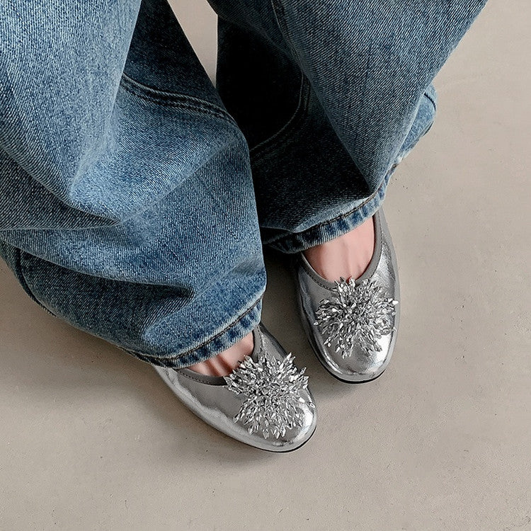 Karin Luna Full Leather Inside and Out~Gorgeous Fireworks Flat Granny Shoes