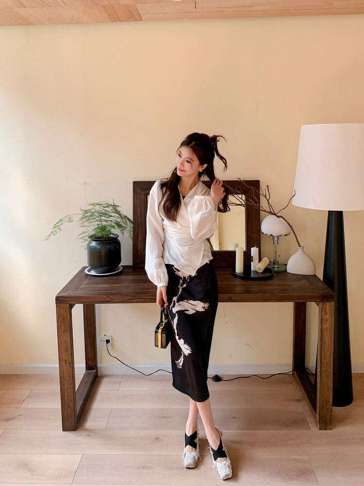 Karin Luna Chinese Pop is the Top Flow~ Orchid Pavilion Preface  New Chinese Style National Aesthetics Retro Cross Strap Mary Jane Shoes