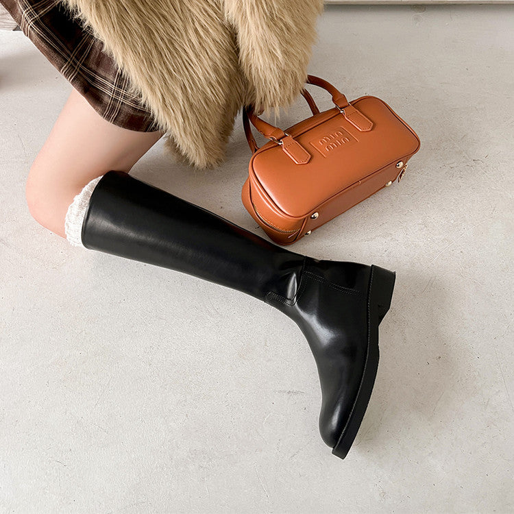 Karin Luna In Stock In-stock Basic Classic Timeless Round Toe Casual Riding Boots