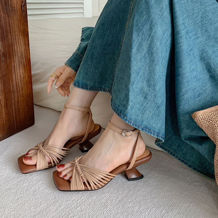 Karin Luna Handwoven Vacation Style~In stock Casual Versatile Sandals