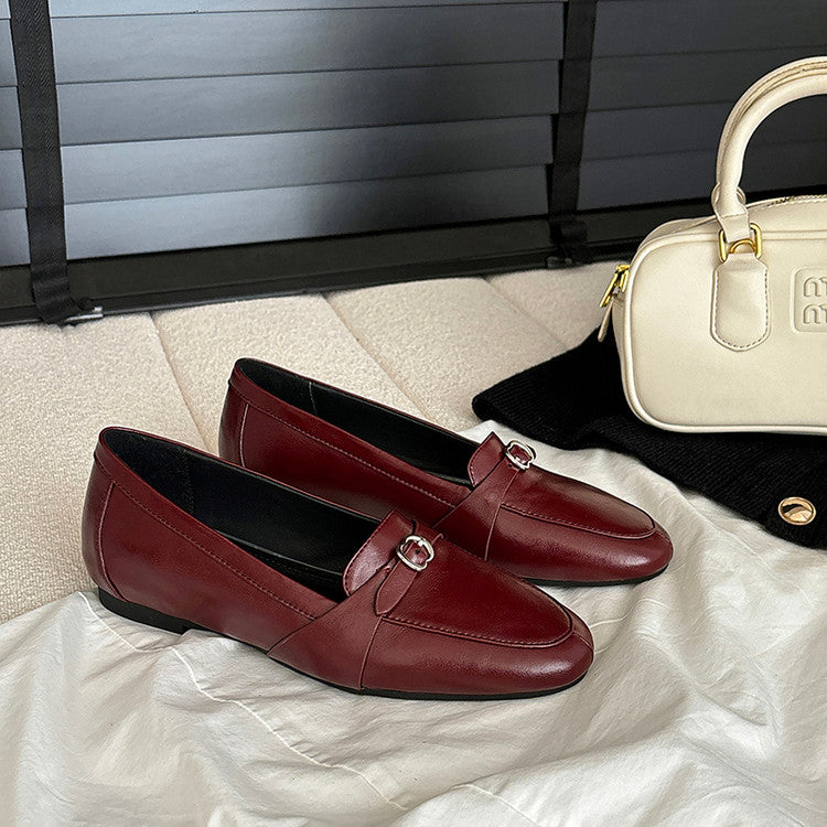 Karin Luna In Stock Spot Goods Basic Versatile British Style Single Shoes