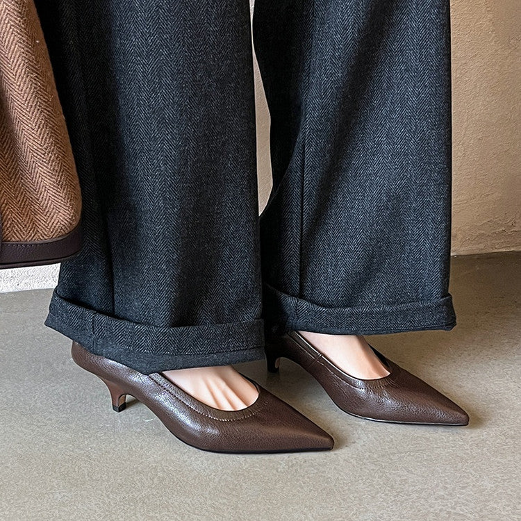 Karin Luna In Stock Spot Goods    Vintage Classic Style Shallow Mouth Single Shoes