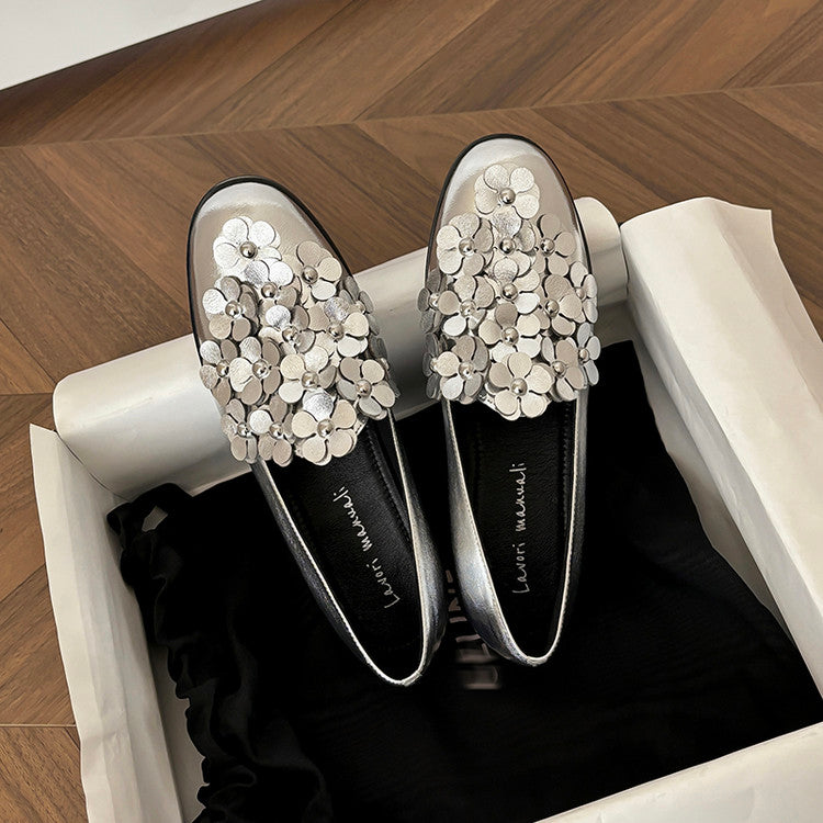 Karin Luna Casual Shoes Series~  Spot Goods In Stock Floral British Style Deep Mouth Single Shoes