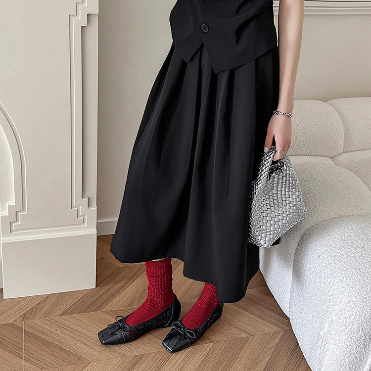 Karin Luna In Stock In Stock  Wrinkled Square Toe Patchwork Breathable Mesh Bow Granny Shoes