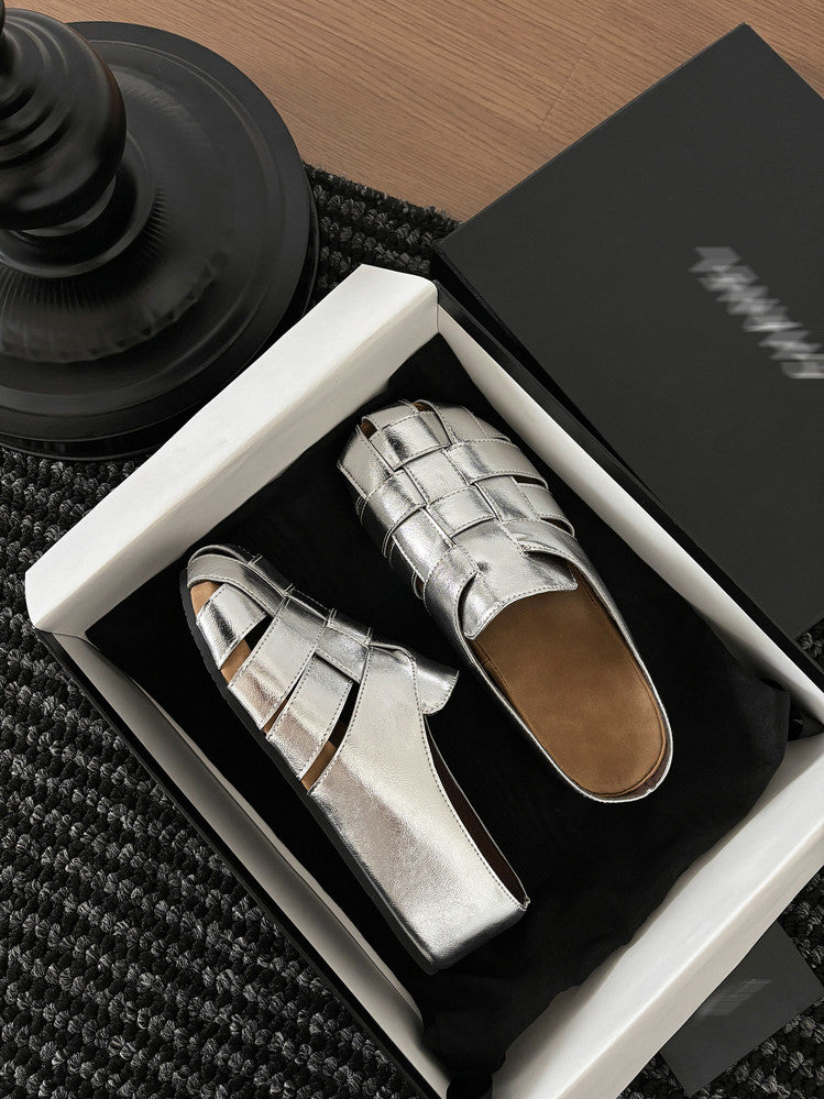 Karin Luna Full Layer Inside and Out~Basic Versatile Perforated Round Toe Birkenstock Slippers