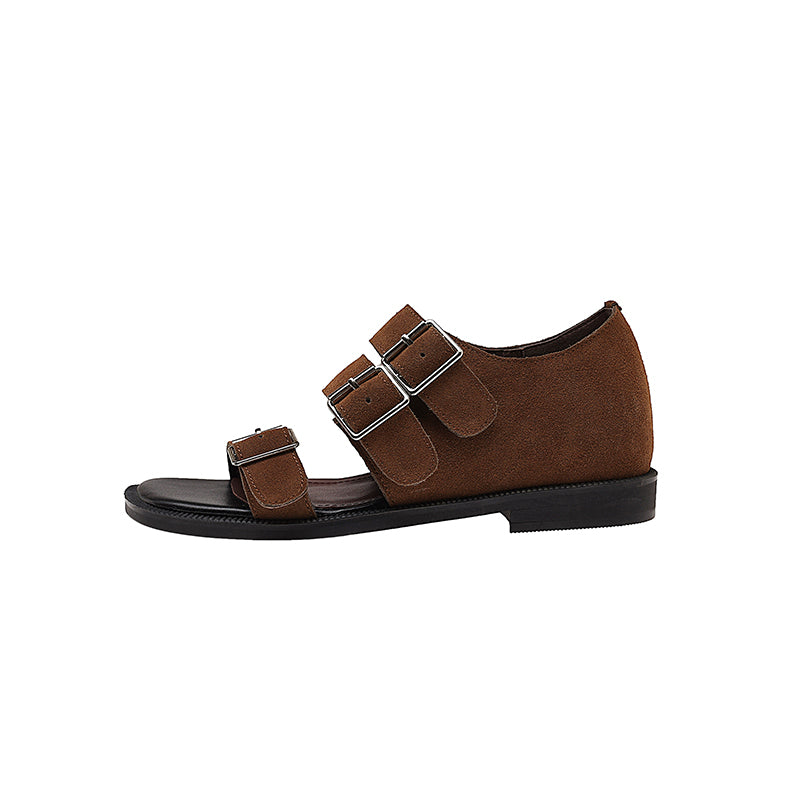 Karin Luna In Stock Spot Goods   Casual Belt Buckle Thick-soled Versatile Sandals