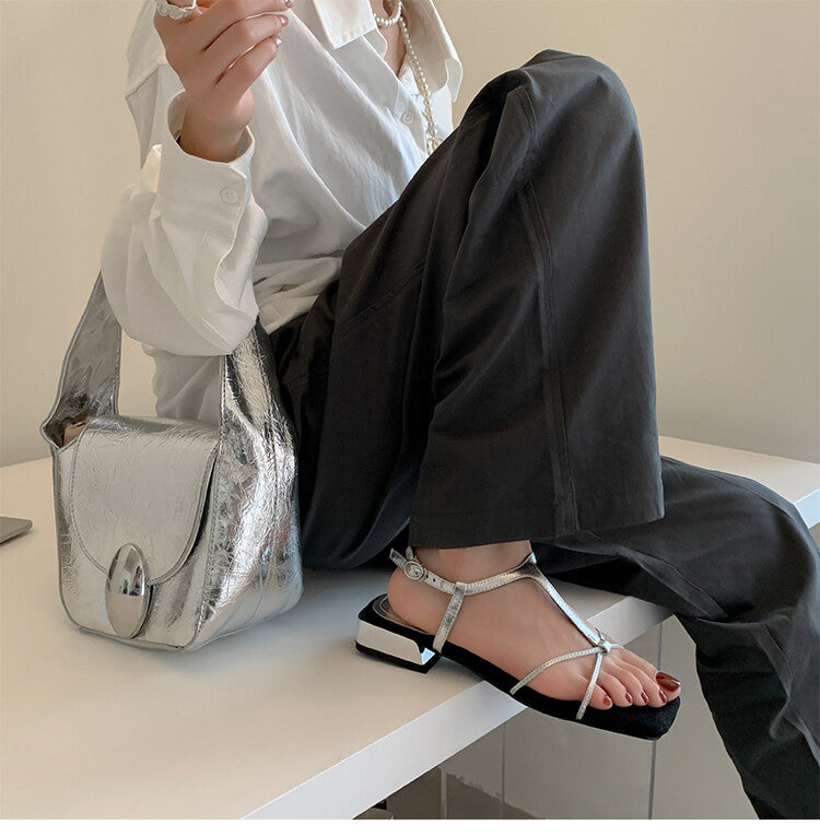 Karin Luna Bestseller Popular Featured products a Large Number of Spot Goods  Comes with data included  Thin Strap T Word Sandals