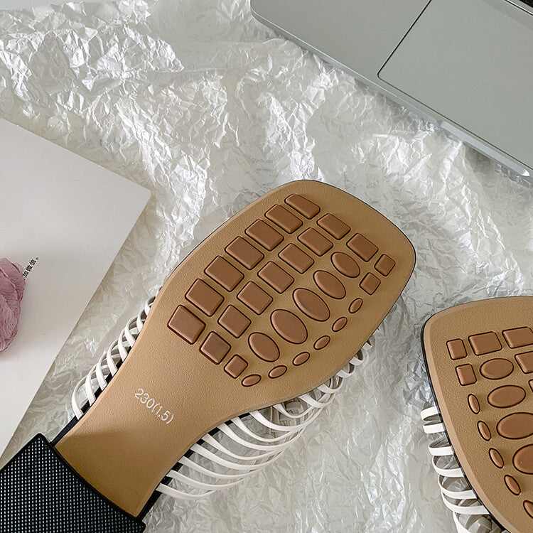 Karin Luna In Stock Spot Goods  Resort Style Handwoven Flat Sole Slippers