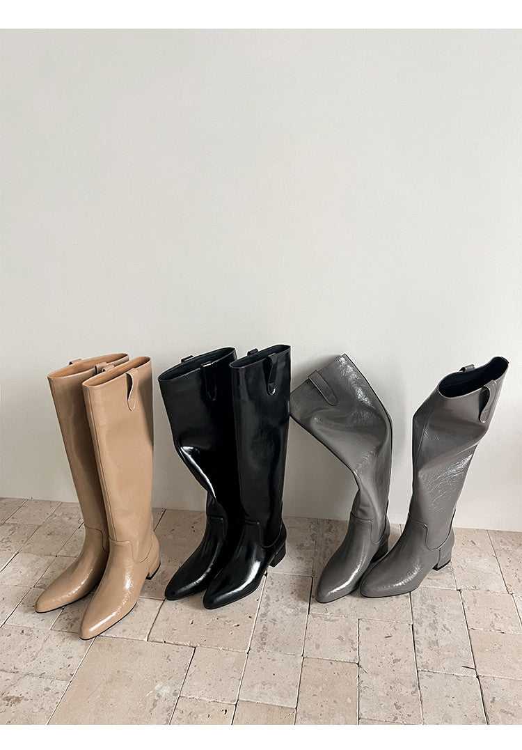Karin Luna In Stock In Stock Classic Slip-On Straight Long Boots