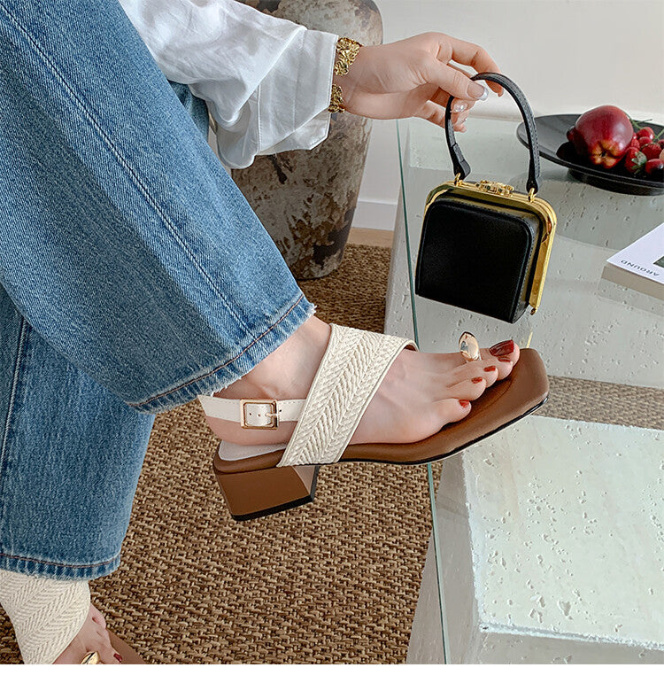 Karin Luna Hot Item Hot Item Spot Goods Featured Bestsellers Holiday Style Woven Sofa Sandals