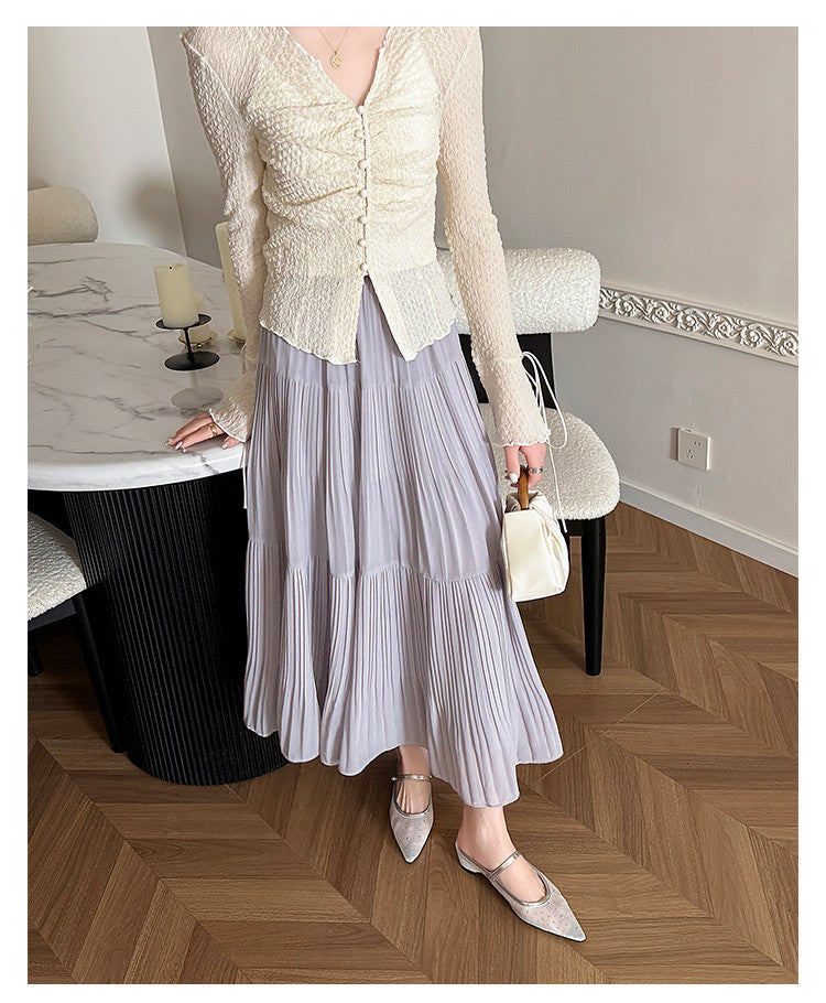 Karin Luna In Stock Spot Goods  Breathable Mesh Fabric Embellished Hand Drill Pointed Toe Slippers