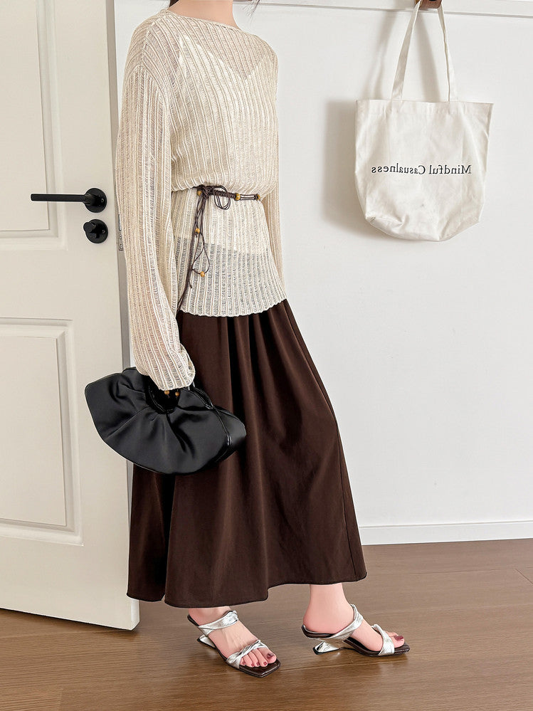 Karin Luna In Stock  Spot Goods   Square Toe One-Strap Irregular Heel Slippers