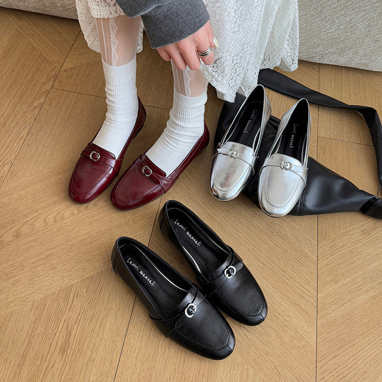Karin Luna In Stock Spot Goods Basic Versatile British Style Single Shoes