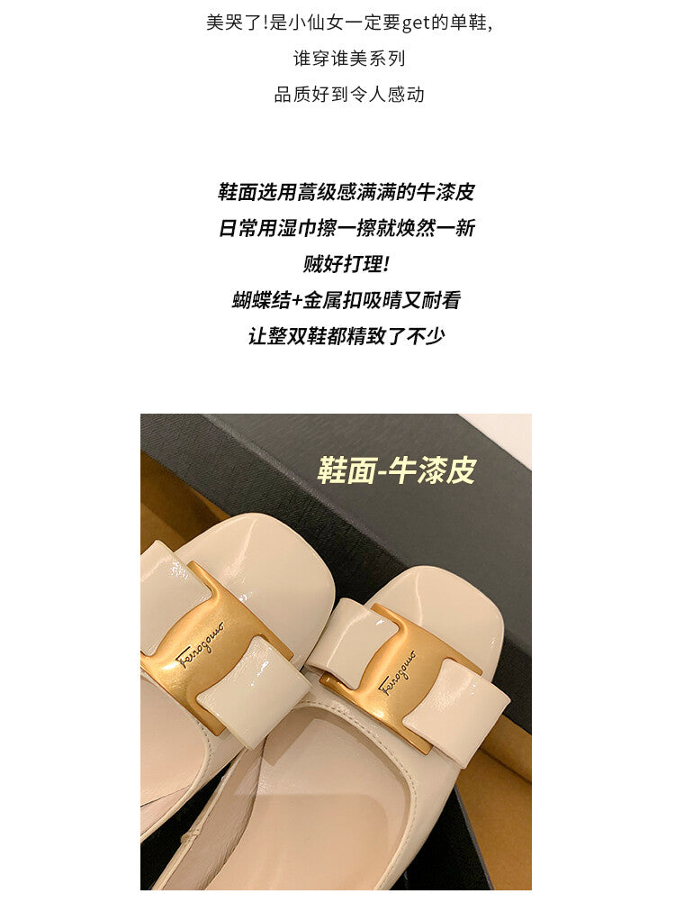 Karin Luna In Stock Spot Goods Classic Bestseller Ferragamo Full Leather Inside and Out Commuting Four Seasons Can Be Worn！