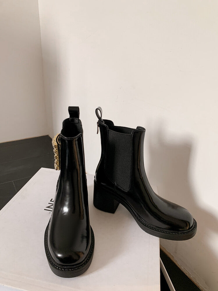 Karin Luna Bestseller Spot Goods Exquisiteness round Head Elastic Long Boots