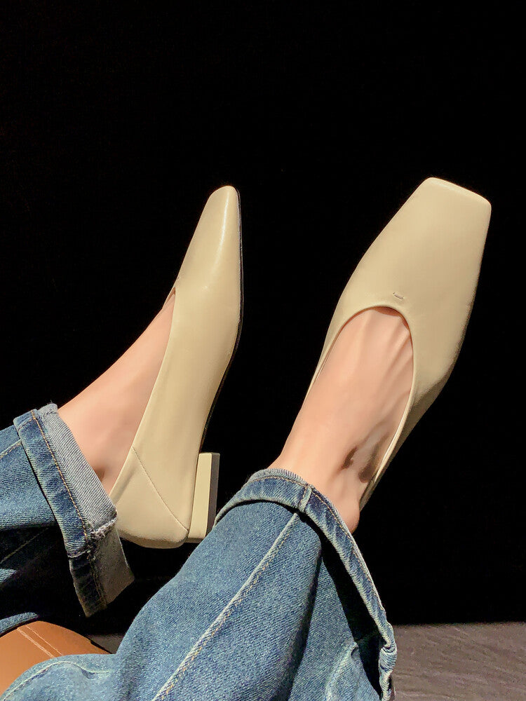 Karin Luna has prepared stock  Full leather inside and out  Top Layer Horse Oil Cowhide Shallow Mouth Nursing Mary Jane Shoes