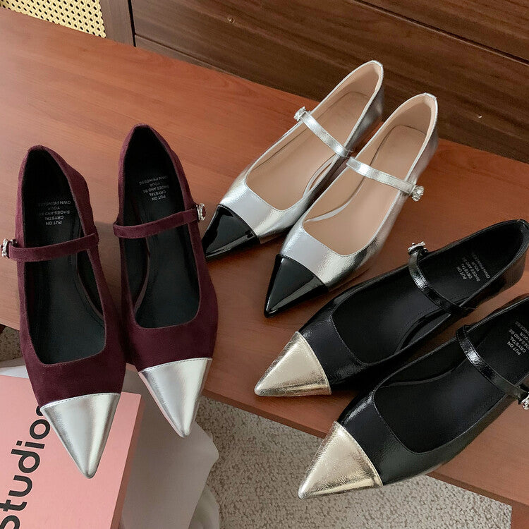 Karin Luna In Stock  Spot Goods In Stock  Classic Color Block Pointed Toe Hot-Selling Elegant Stiletto Pumps