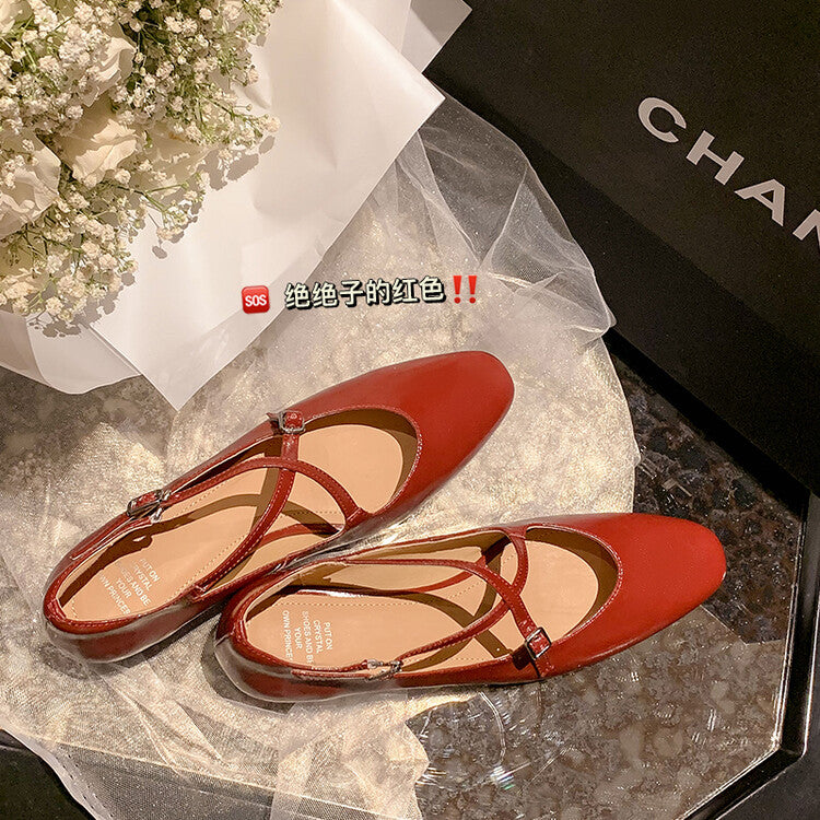 Karin Luna Bestseller Available for sale all seasons Mary Jane with built-in data Full Leather Single Shoes Go ahead with confidence